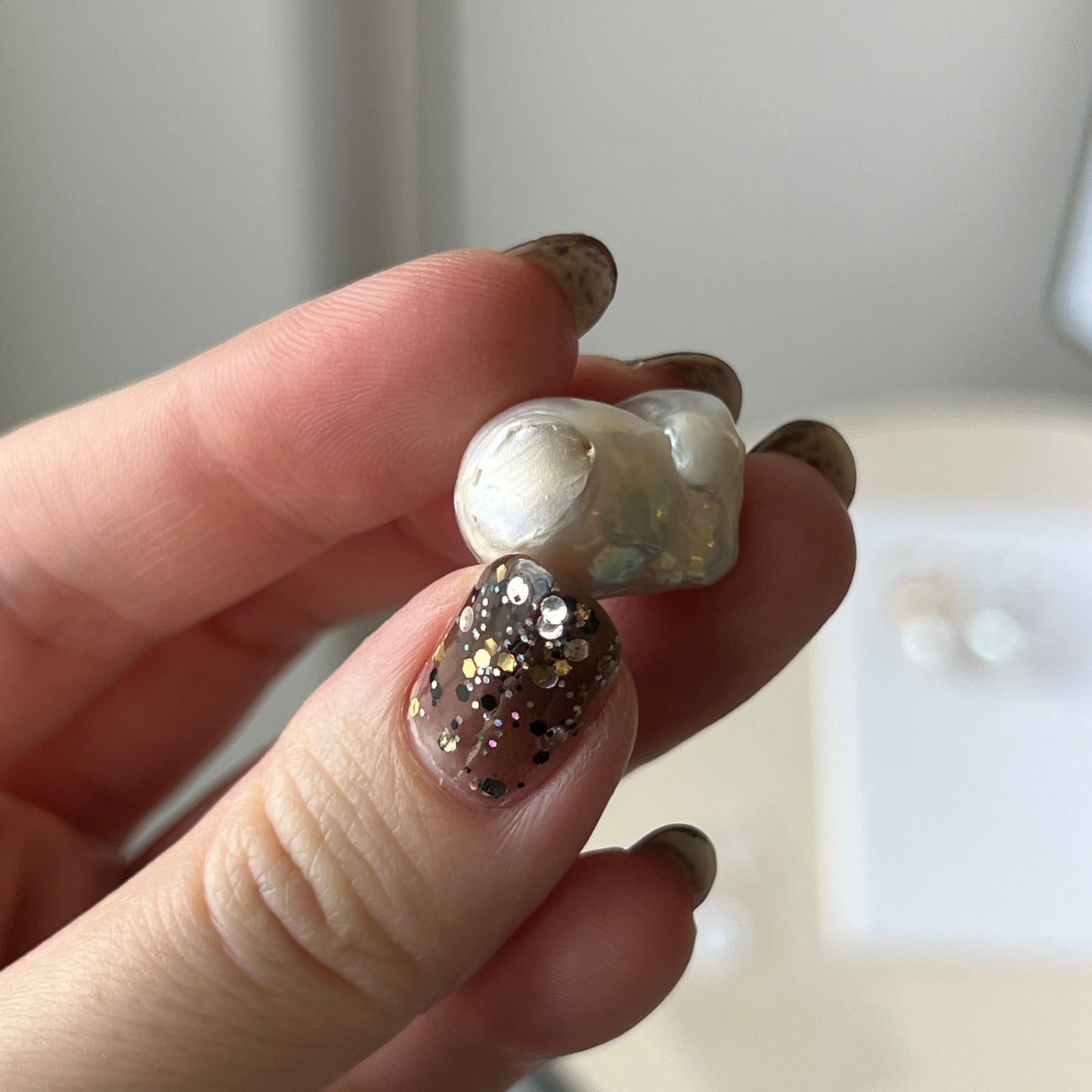 [ ✴︎19 ] oyster pearl mini ring