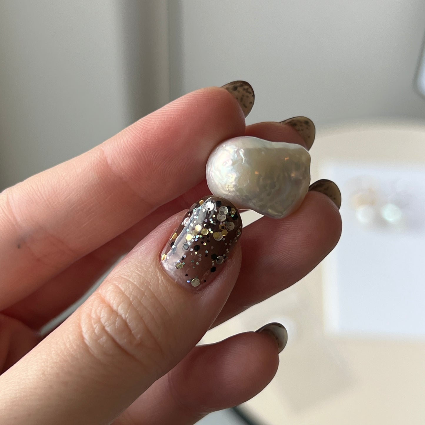 [ ✴︎19 ] oyster pearl mini ring