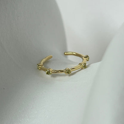 [ peridot ] um garland ring gold