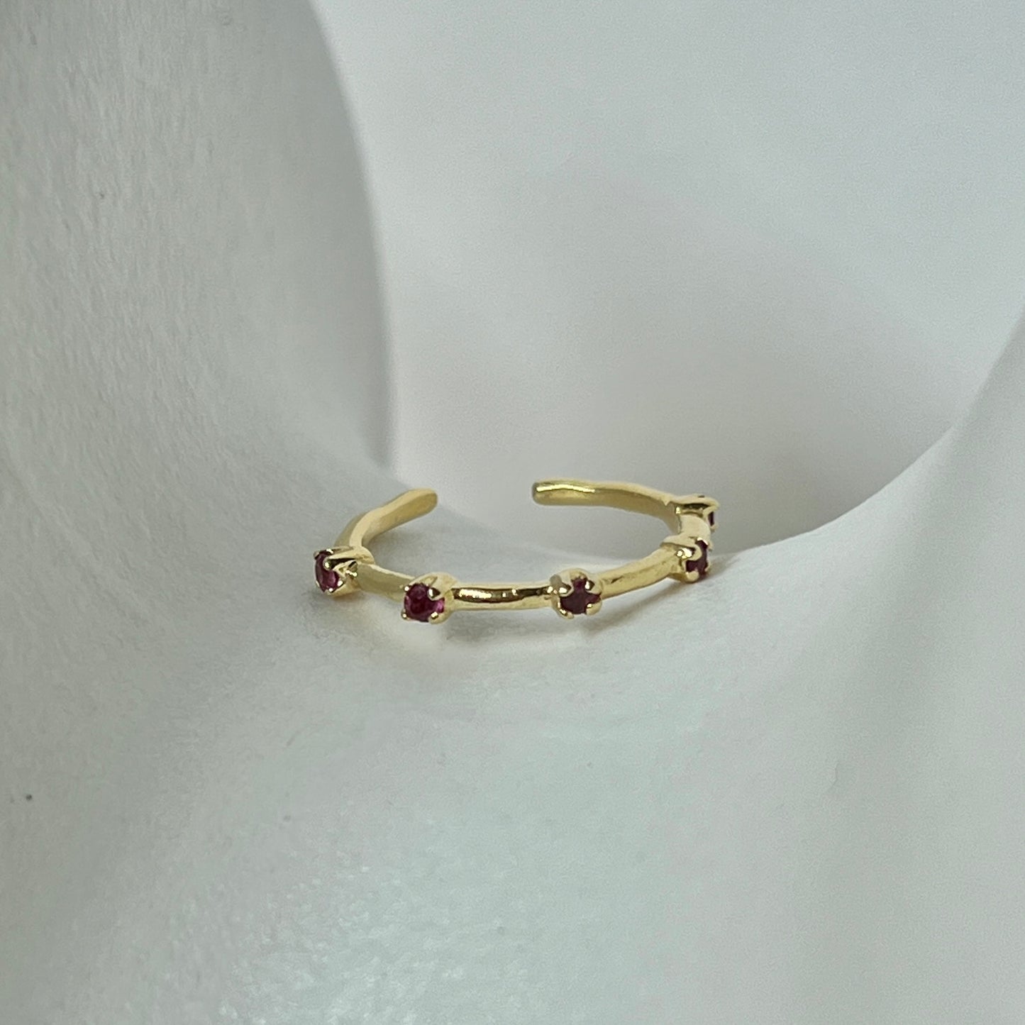 [ rhodolite garnet ] um garland ring gold