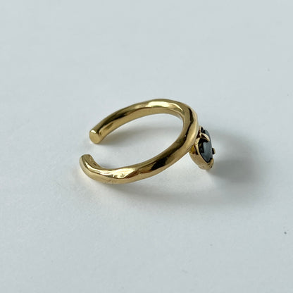 [ hematite ] um heart ring gold