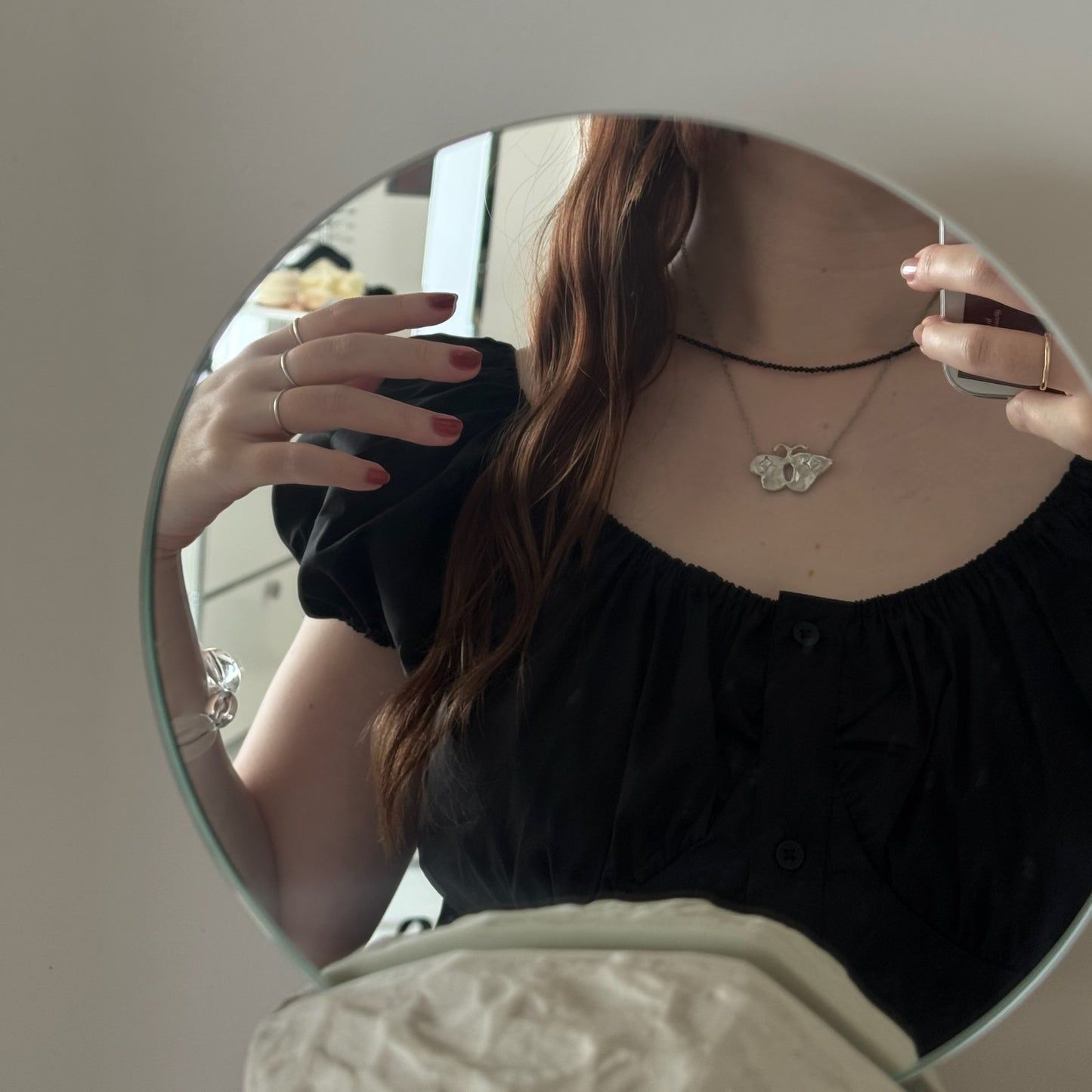 [ silver ] butterfly necklace