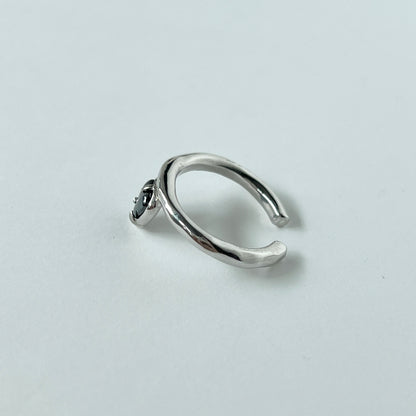 [ hematite ] um heart ring silver