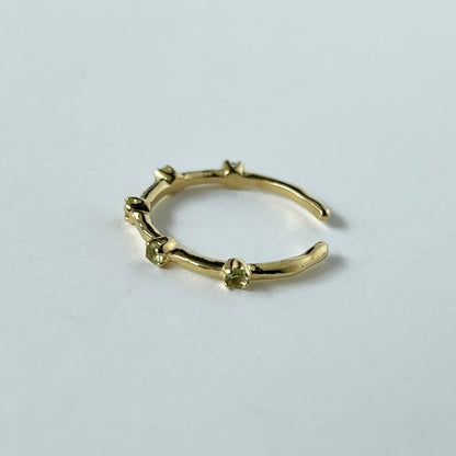 [ peridot ] um garland ring gold