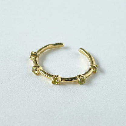 [ peridot ] um garland ring gold