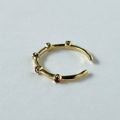 [ rhodolite garnet ] um garland ring gold