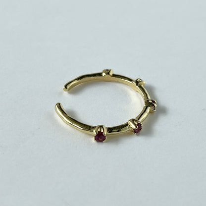 [ rhodolite garnet ] um garland ring gold