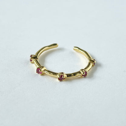 [ rhodolite garnet ] um garland ring gold