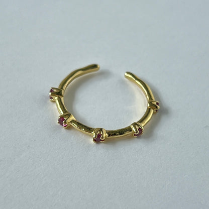[ rhodolite garnet ] um garland ring gold
