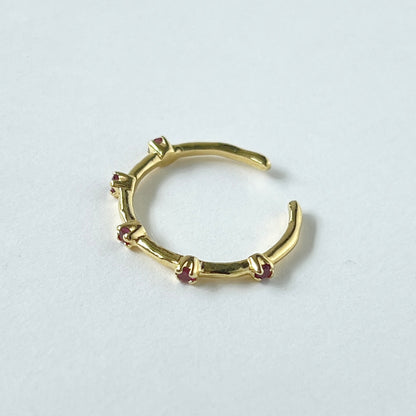 [ rhodolite garnet ] um garland ring gold