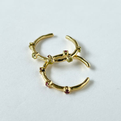 [ rhodolite garnet ] um garland ring gold