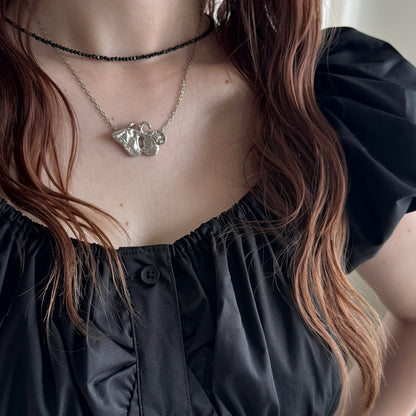 [ silver ] butterfly necklace