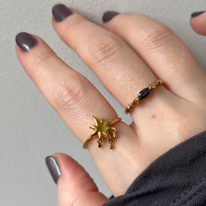 [ star drop ] ring gold