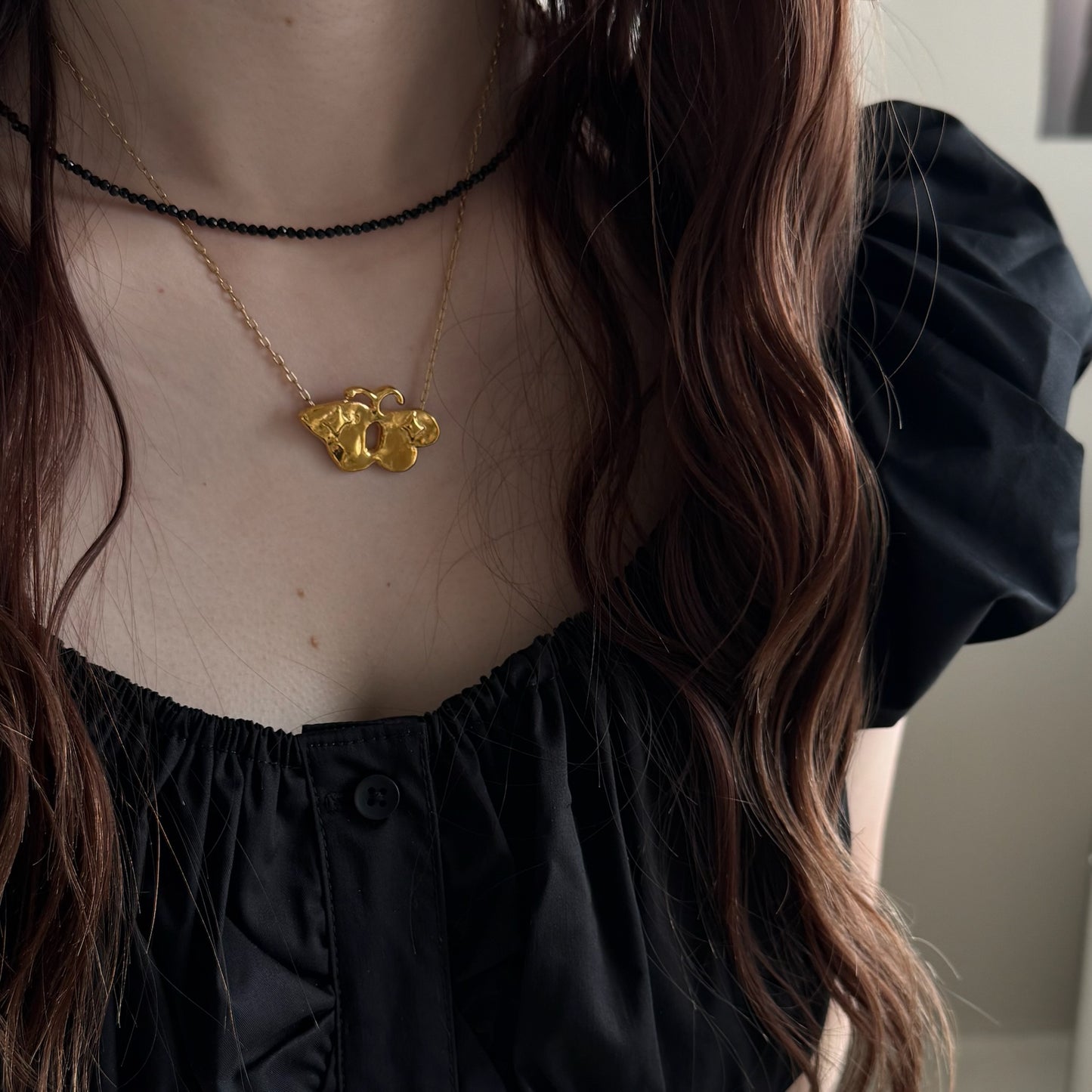 [ gold ] butterfly necklace