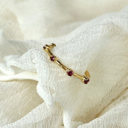 [ rhodolite garnet ] um garland ring gold