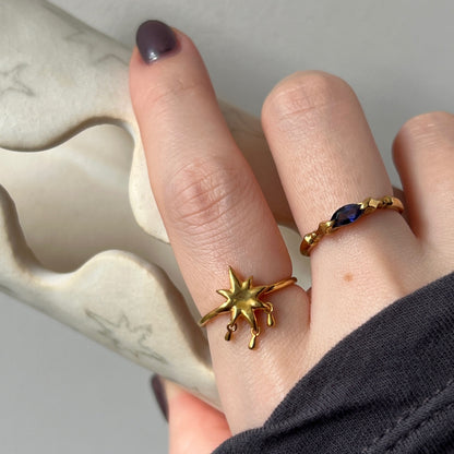 [ star drop ] ring gold