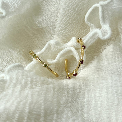 [ peridot ] um garland ring gold