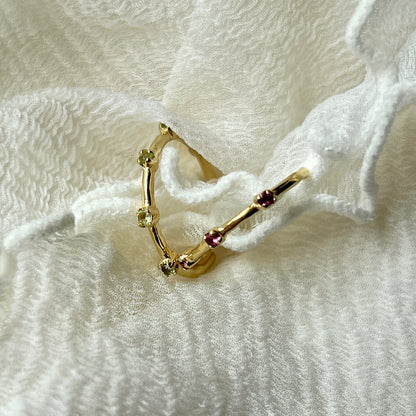 [ peridot ] um garland ring gold