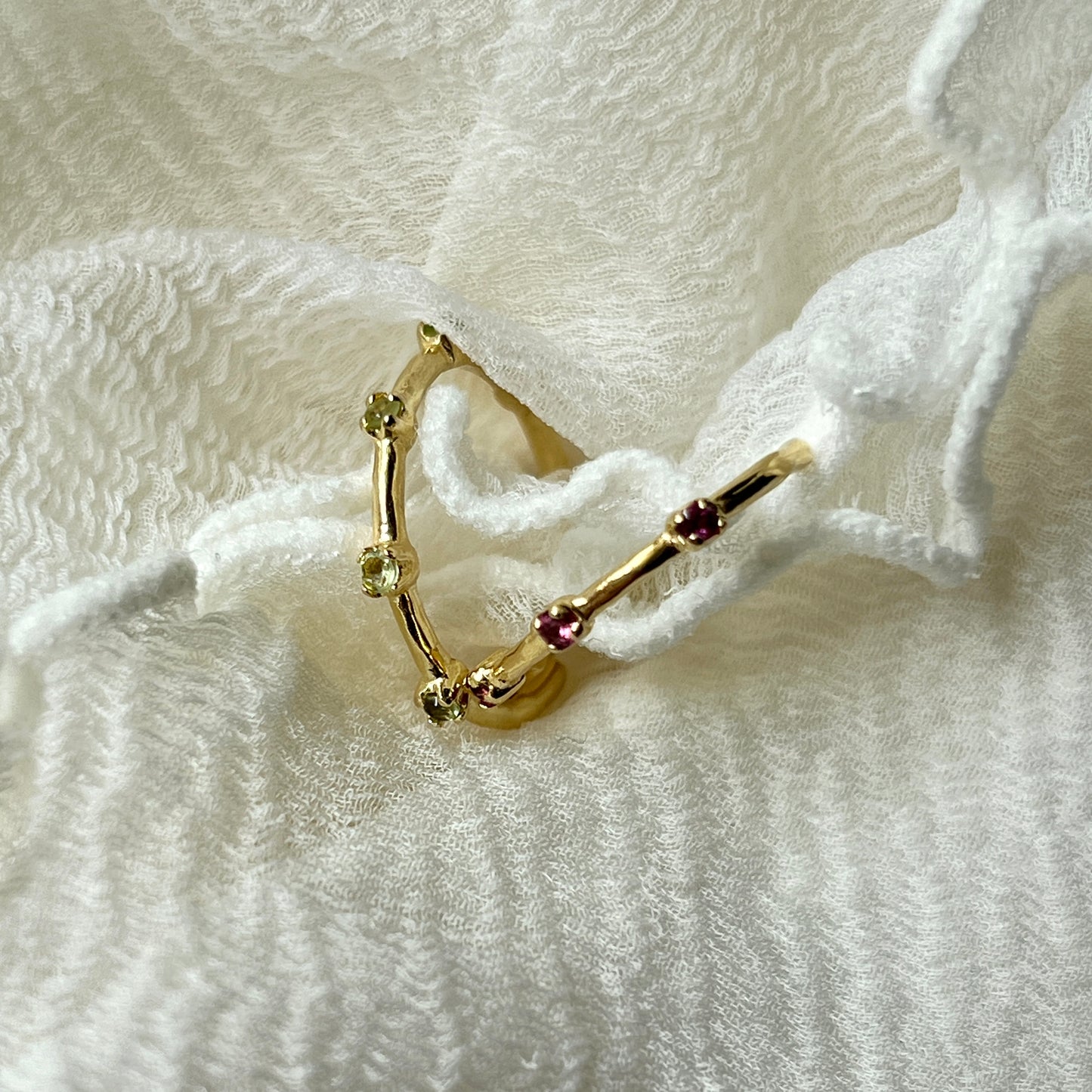 [ rhodolite garnet ] um garland ring gold