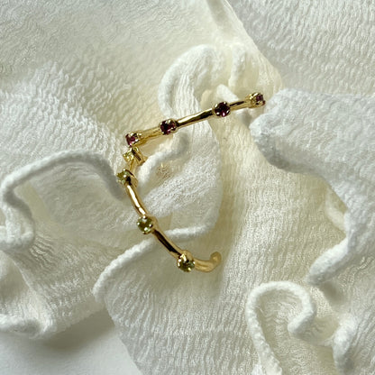 [ peridot ] um garland ring gold
