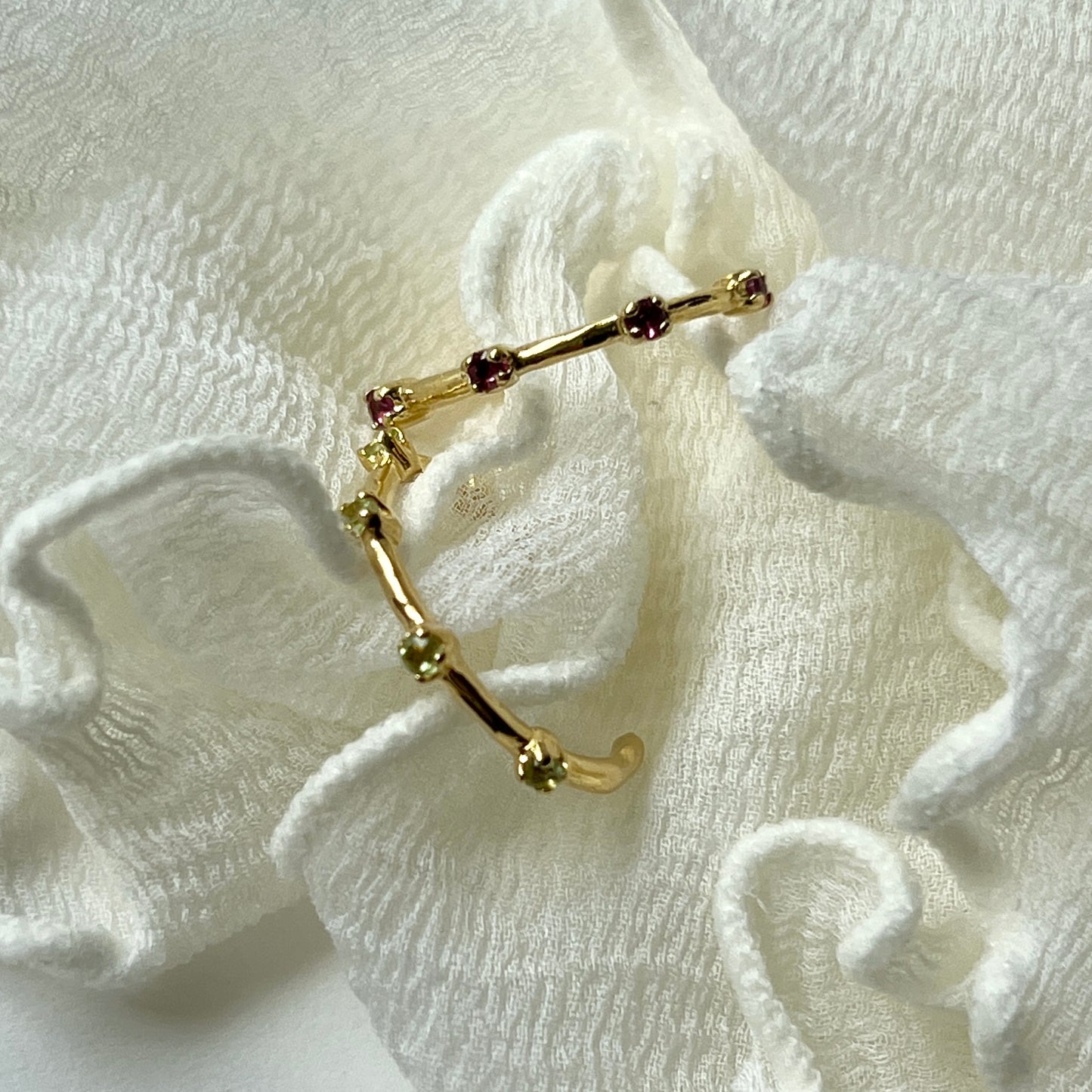 [ rhodolite garnet ] um garland ring gold