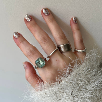 [ vintage aqua green ] éclat silver