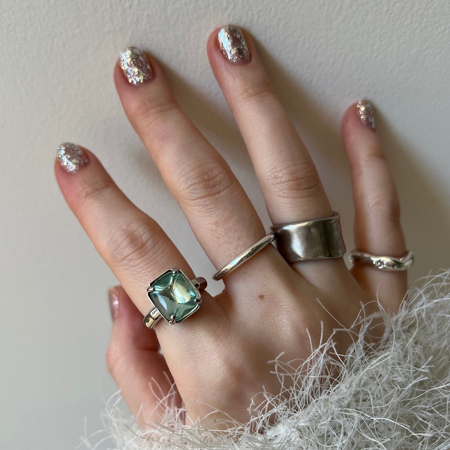 [ vintage aqua green ] éclat silver