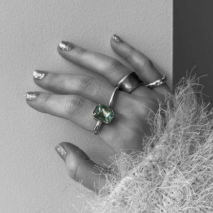 [ vintage aqua green ] éclat silver