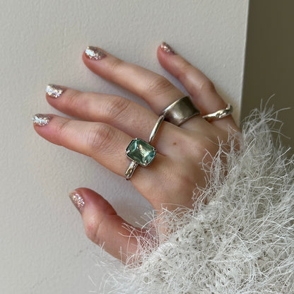 [ vintage aqua green ] éclat silver