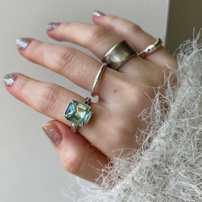 [ vintage aqua green ] éclat silver
