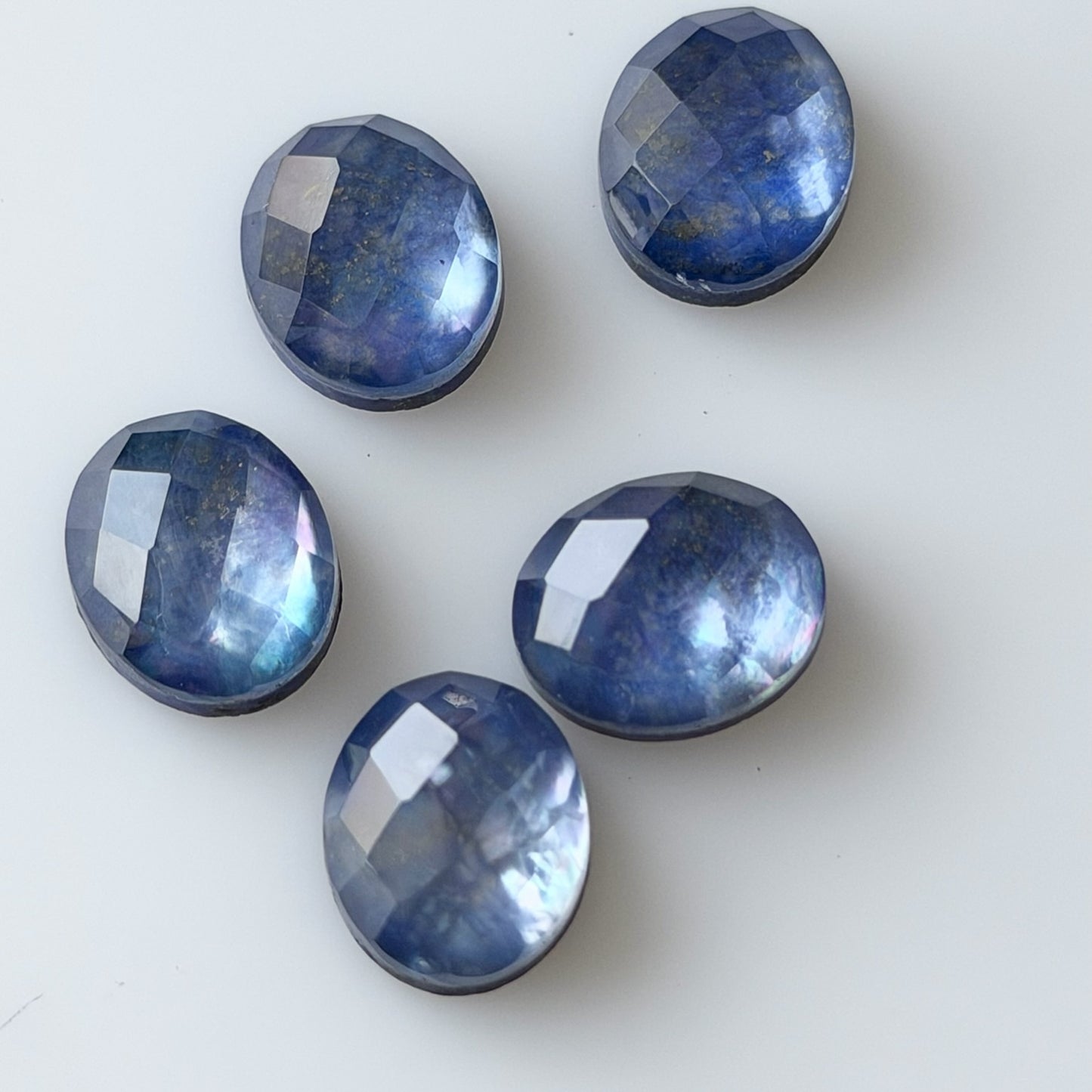 [ lapis lazuli quartz triplet ] twinkle ring silver