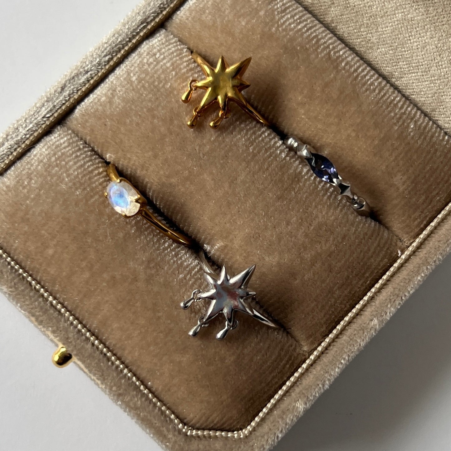 [ star drop ] ring silver