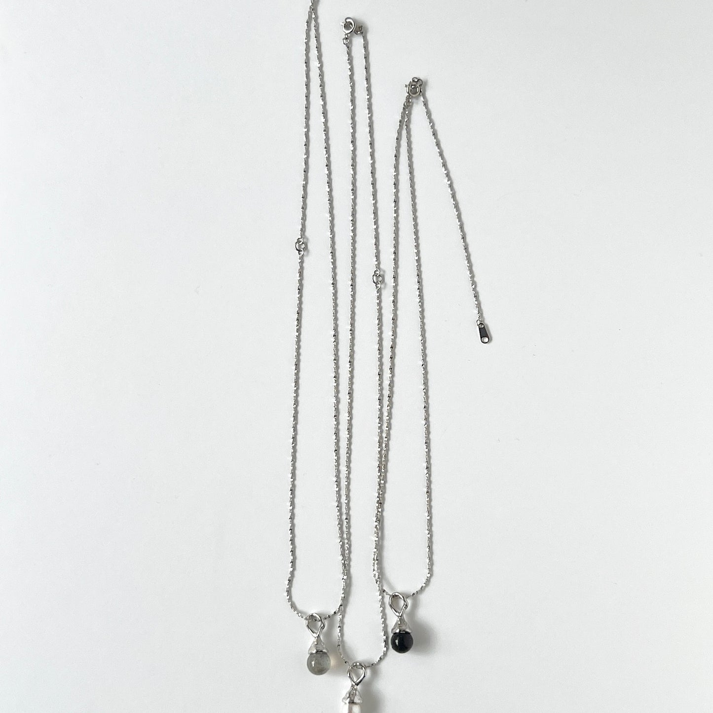 [ baroque pearl ] drip necklace silver