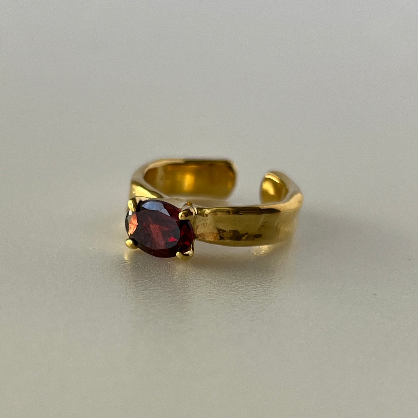 [ rhodolite garnet ] um gold ring [ free size ]