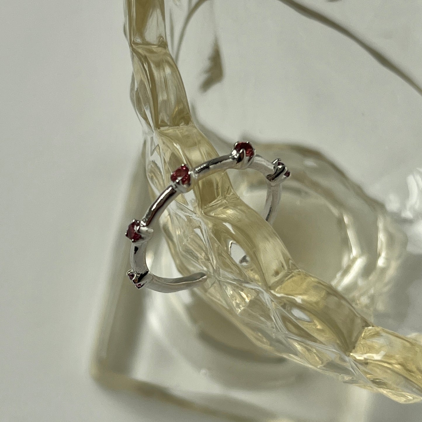 [ rhodolite garnet ] um garland ring silver