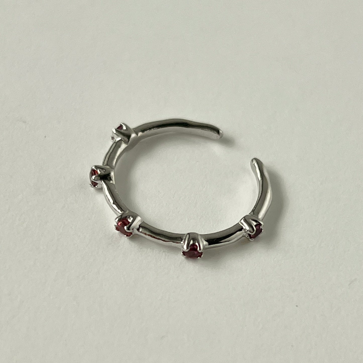 [ rhodolite garnet ] um garland ring silver
