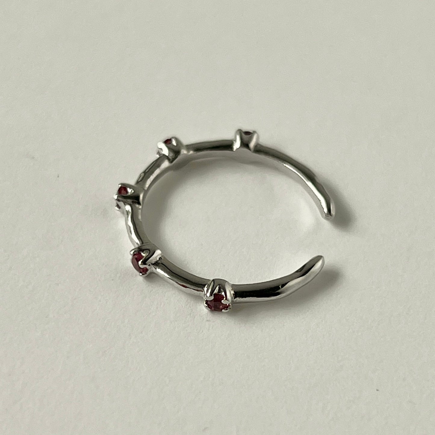 [ rhodolite garnet ] um garland ring silver