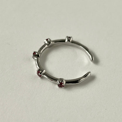 [ rhodolite garnet ] um garland ring silver