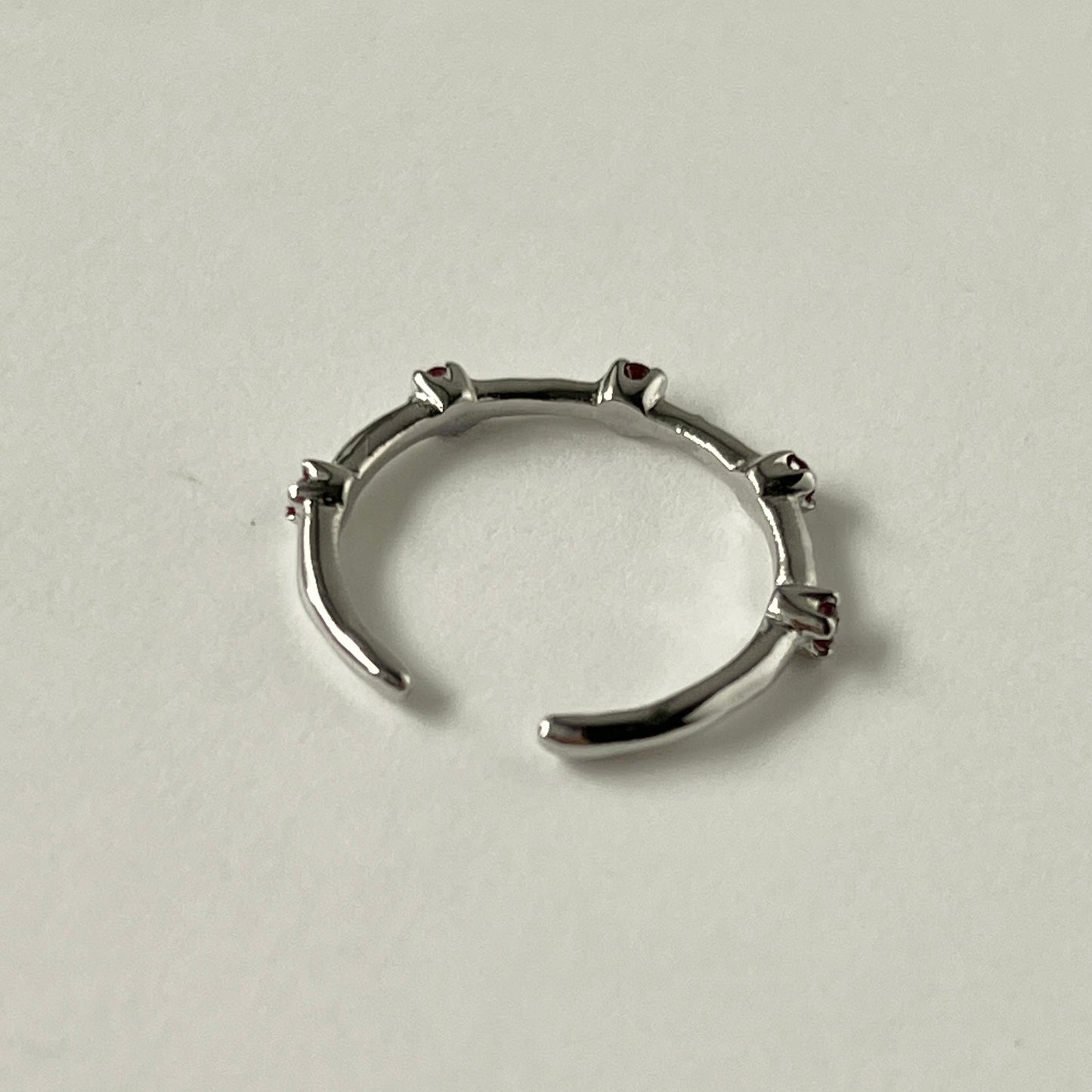 [ rhodolite garnet ] um garland ring silver