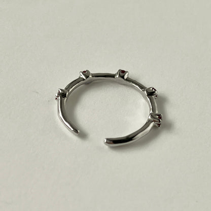 [ rhodolite garnet ] um garland ring silver