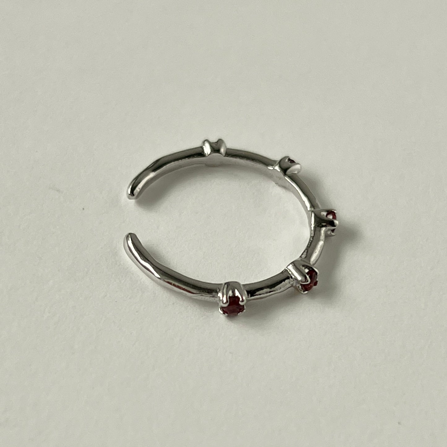 [ rhodolite garnet ] um garland ring silver