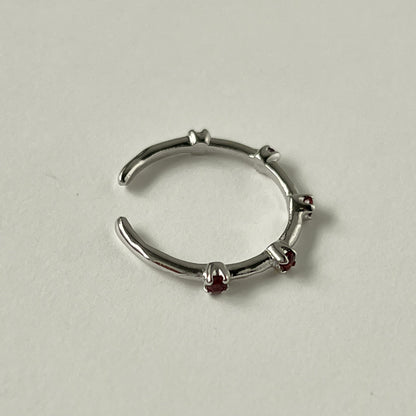 [ rhodolite garnet ] um garland ring silver