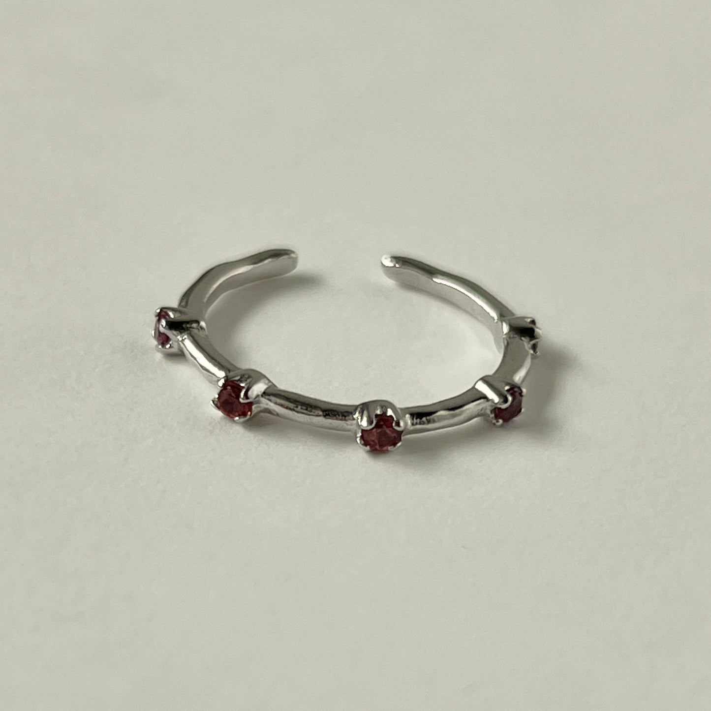 [ rhodolite garnet ] um garland ring silver