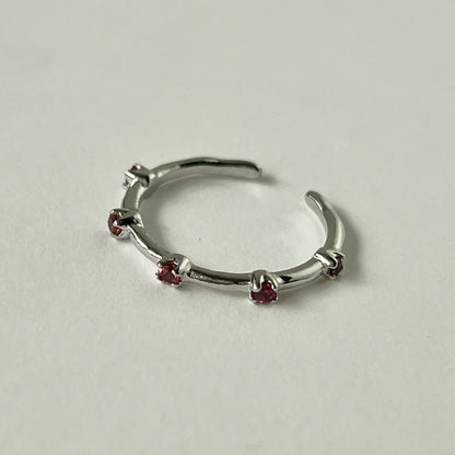 [ rhodolite garnet ] um garland ring silver