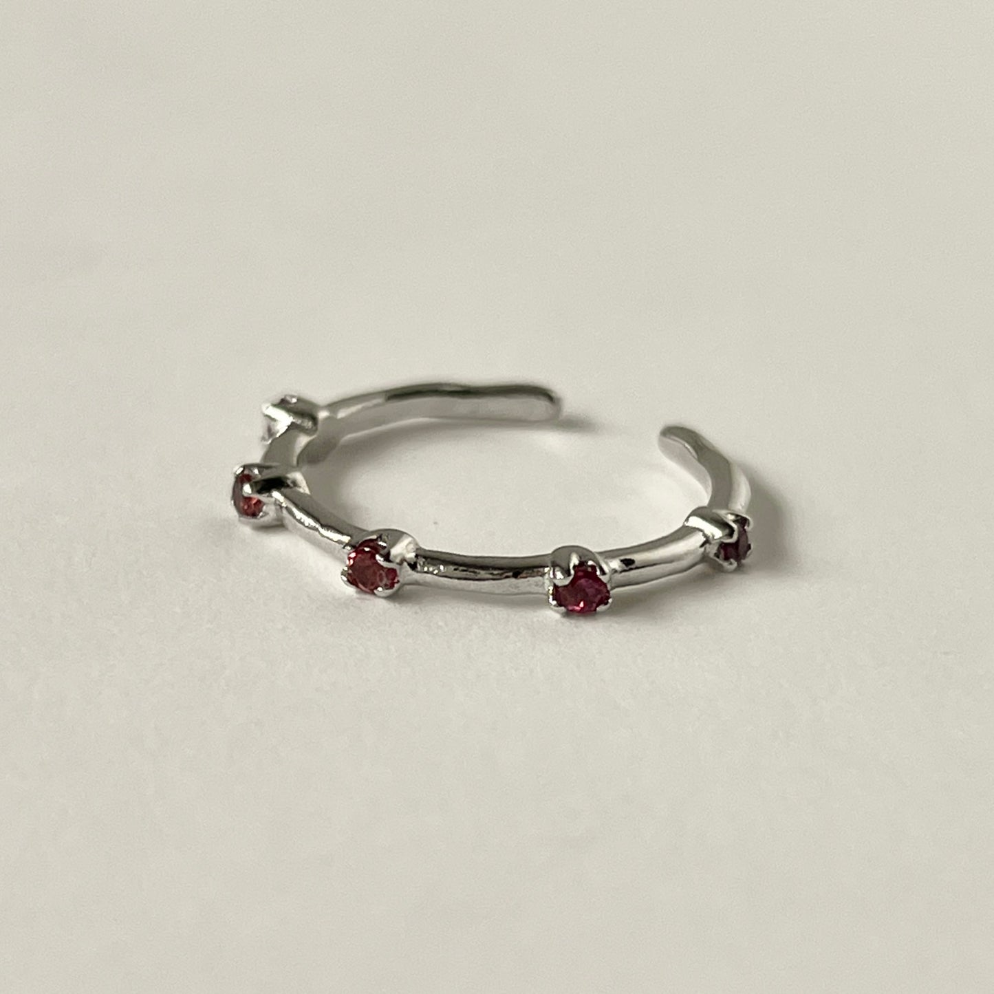 [ rhodolite garnet ] um garland ring silver