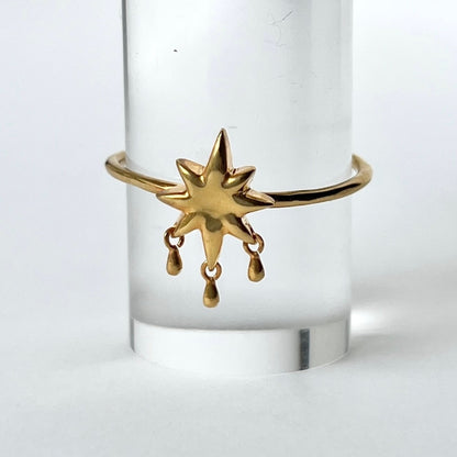 [ star drop ] ring gold