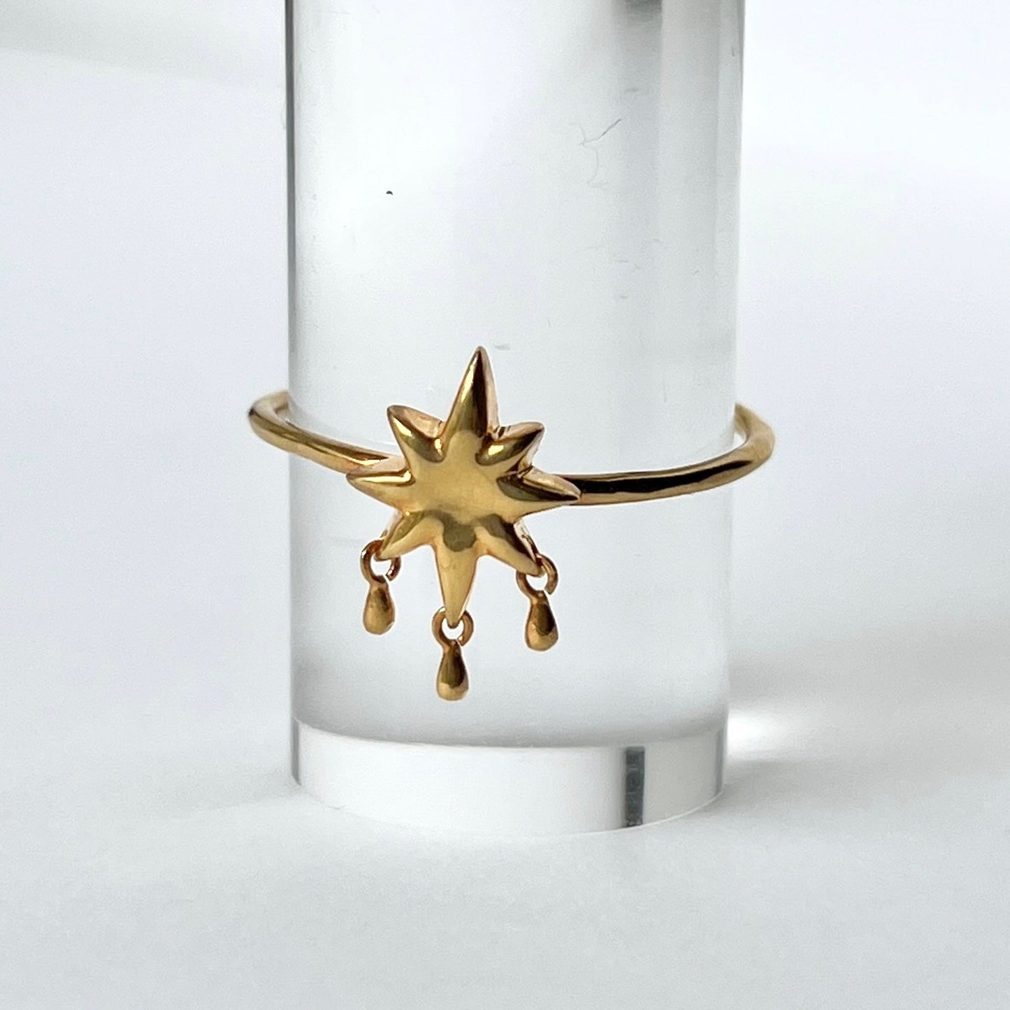 [ star drop ] ring gold