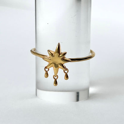 [ star drop ] ring gold