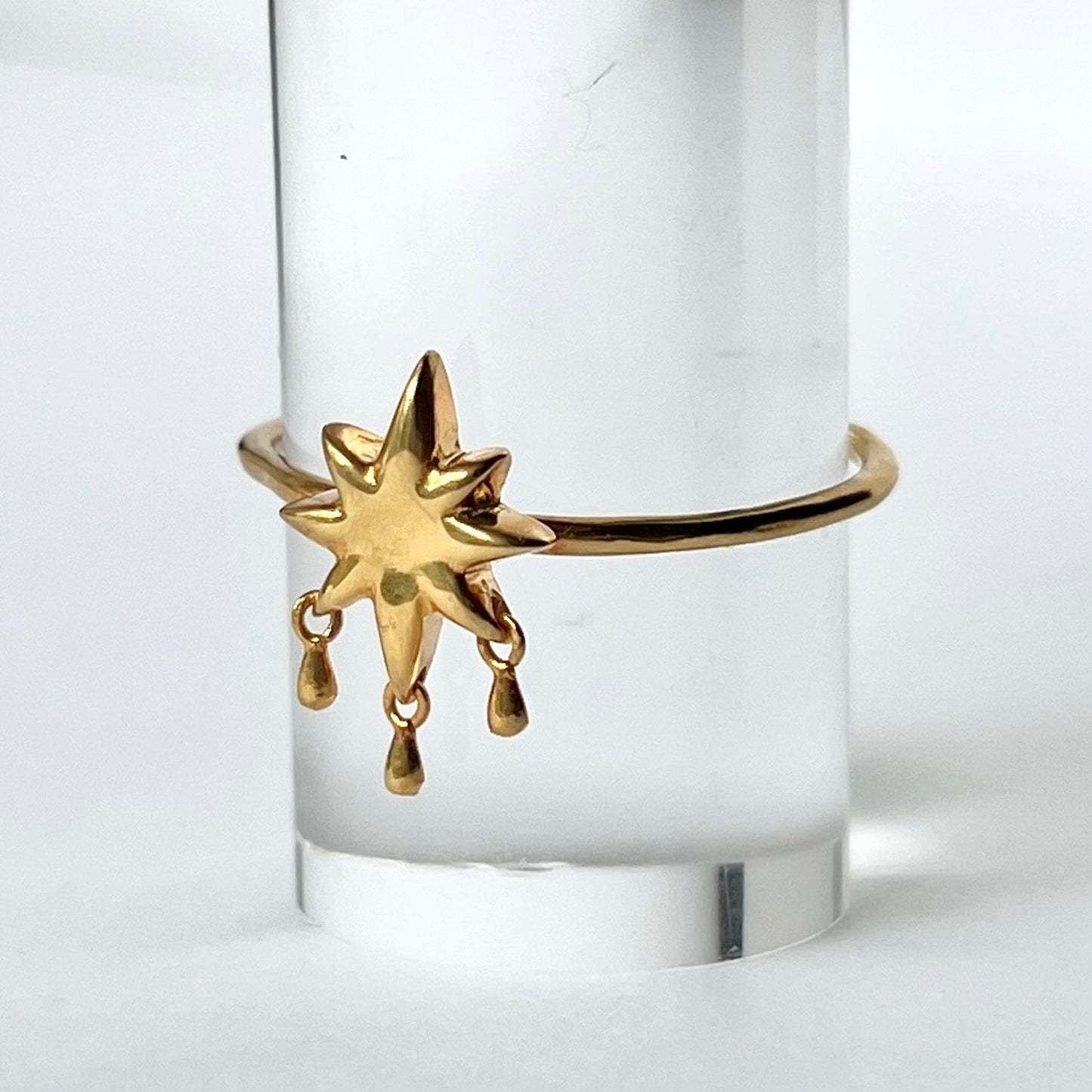 [ star drop ] ring gold
