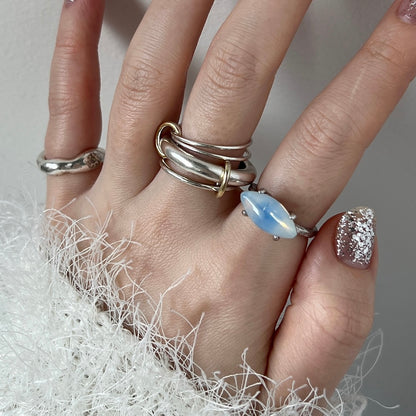 [ opal ] gem MARQUISE silver